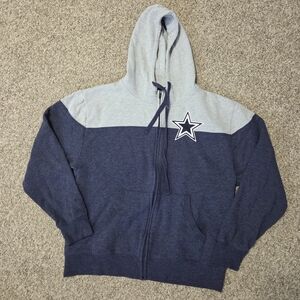Men's‎ Dallas Cowboys Navy/ Gray Quorum Full-Zip Hoodie XL